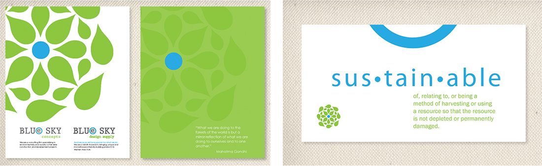 Blue Sky Design Supply and Blue Sky Concepts packaging design